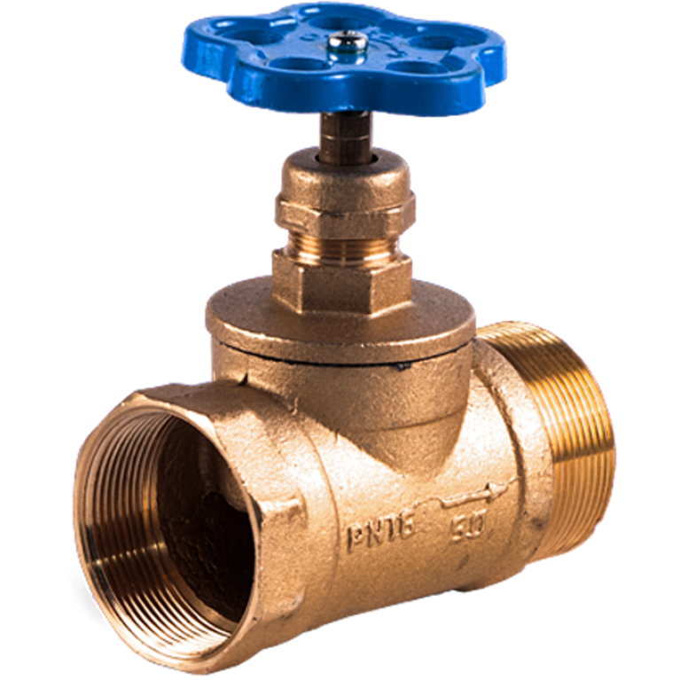 Клапан (вентиль) запорный латунный 15Б3р Ду 50 (1/2") Ру 16