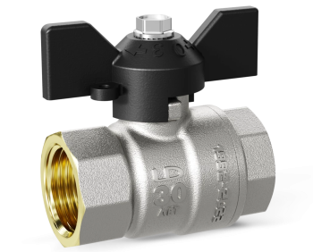 Кран шаровый латунныйLD Pride  вода ВР/ВР Ду 20 (3/4") Ру 40 бабочка 