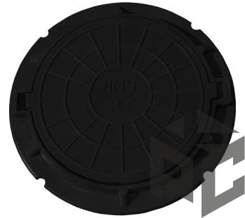 Люк полимер-песчаный Ду750 (3т) черный от производителя "Рускон"