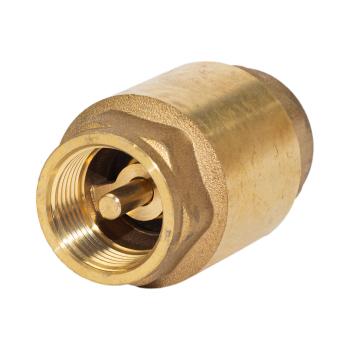 Клапан обратный латунный осевой Ду 50 Ру 16 (гор.вода)