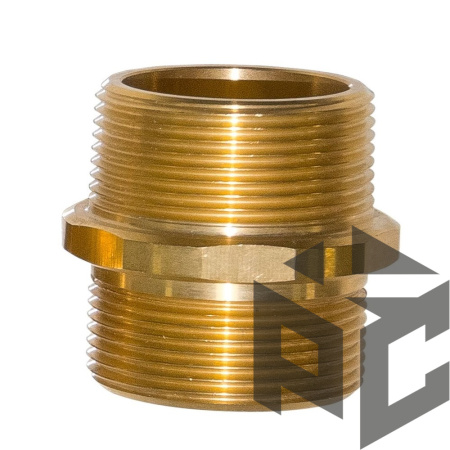 Ниппель латунь НР/НР Ду 50 (2") от производителя "Рускон"