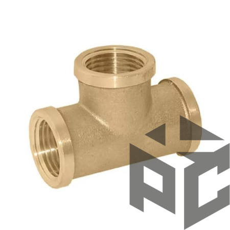 Тройник переходной латунь ВР/ВР/ВР Ду 20x25 (3/4"х1") от производителя "Рускон"