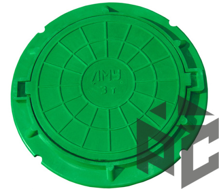 Люк полимер-песчаный Ду750 (3т) зеленый от производителя "Рускон"